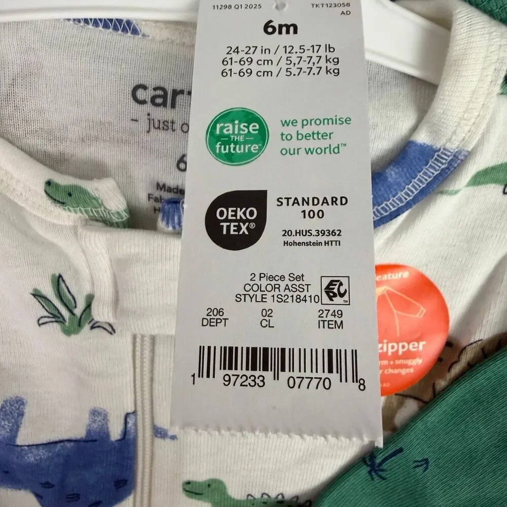Carters Huggies Members Mark 6 month sleepers bundle of 5
